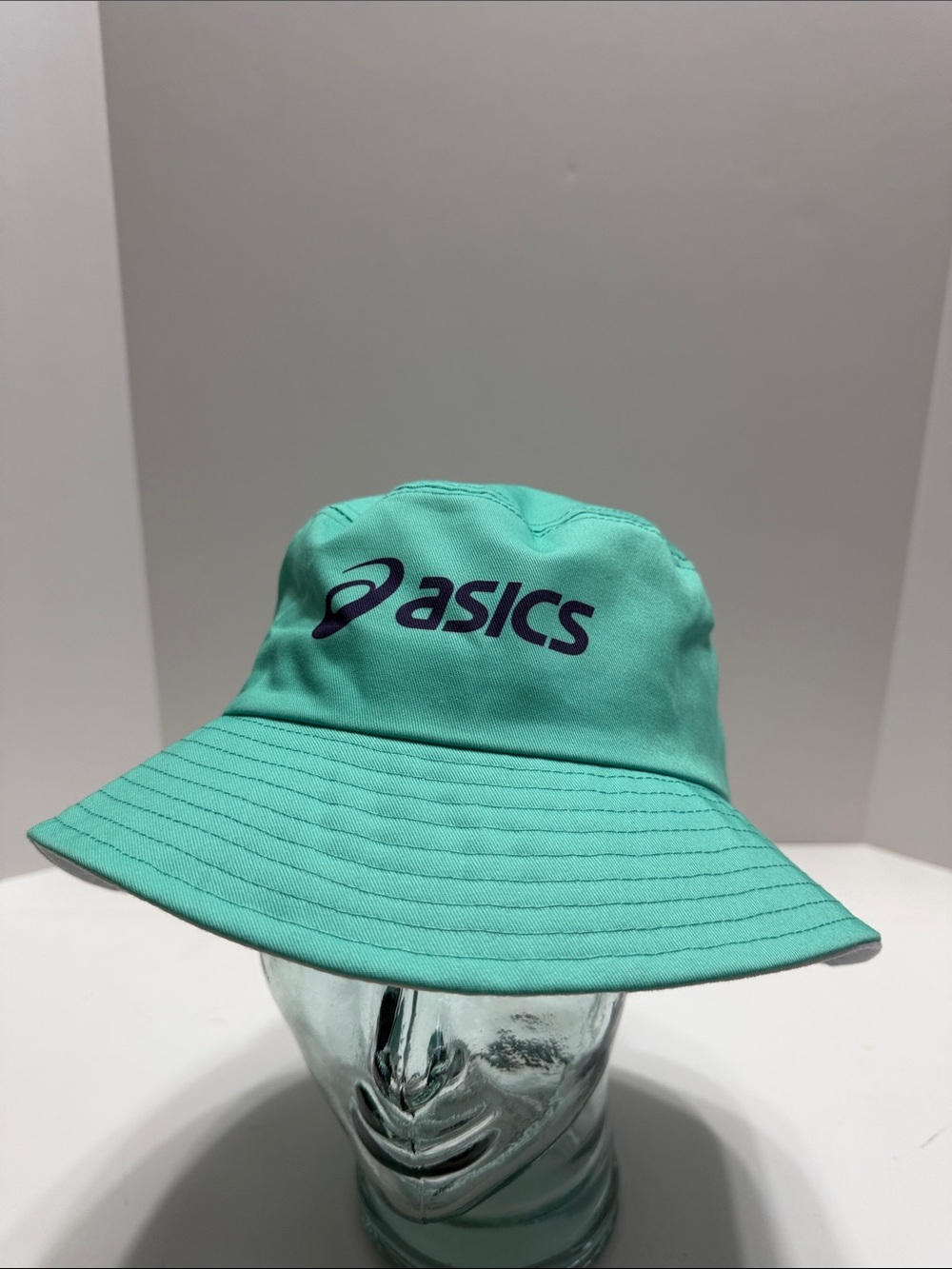 ASICS Teal Bucket Hat with Navy Logo